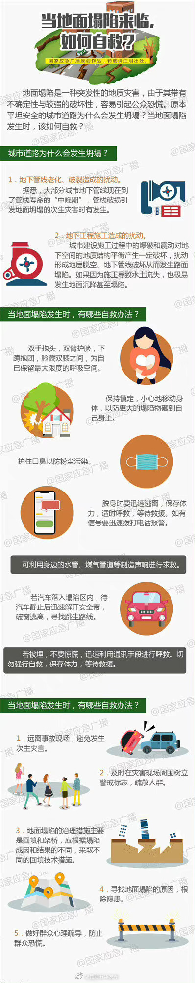 地面塌陷如何自救？