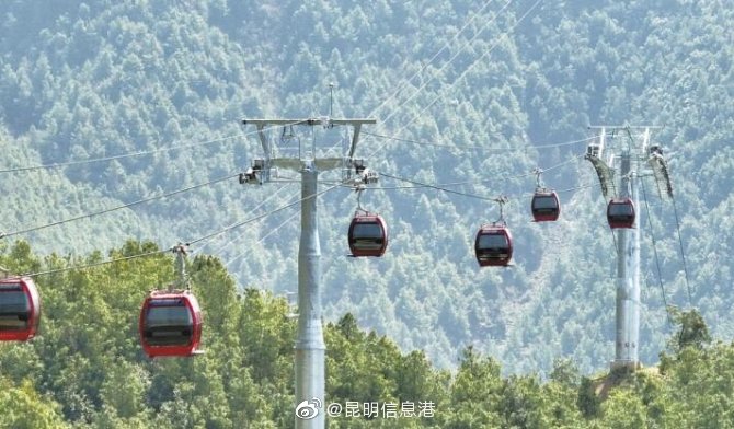 昆明轿子山大索道将于5月投入运营 