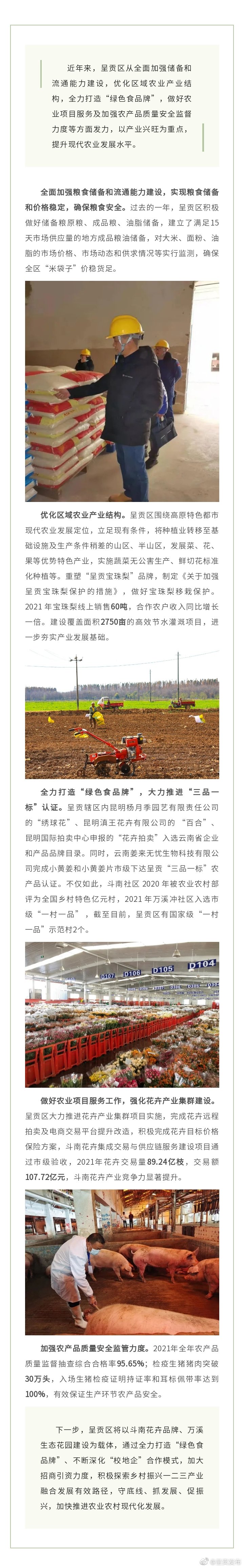 呈贡区以产业兴旺推动现代农业发展