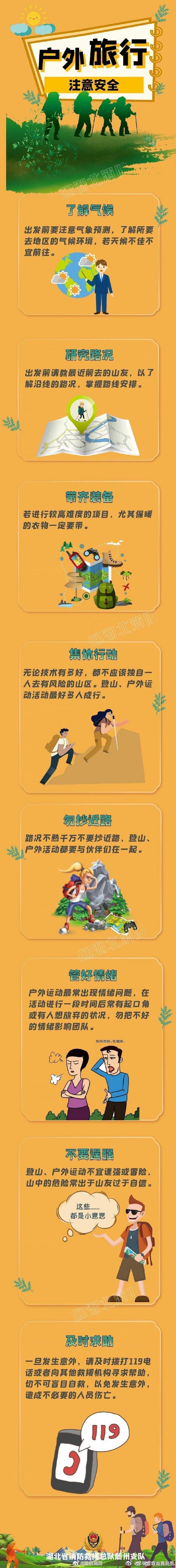 户外旅游，注意安全
