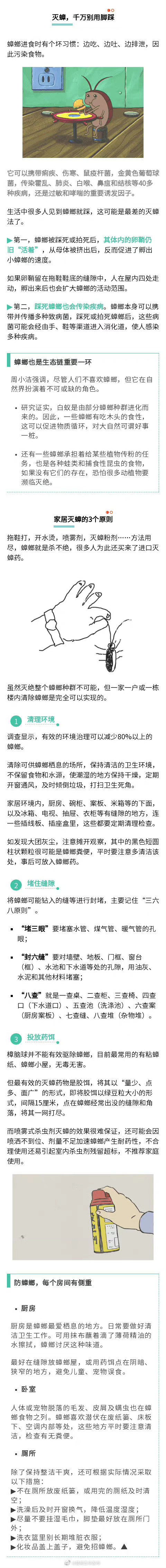 灭蟑螂千万别用脚踩 