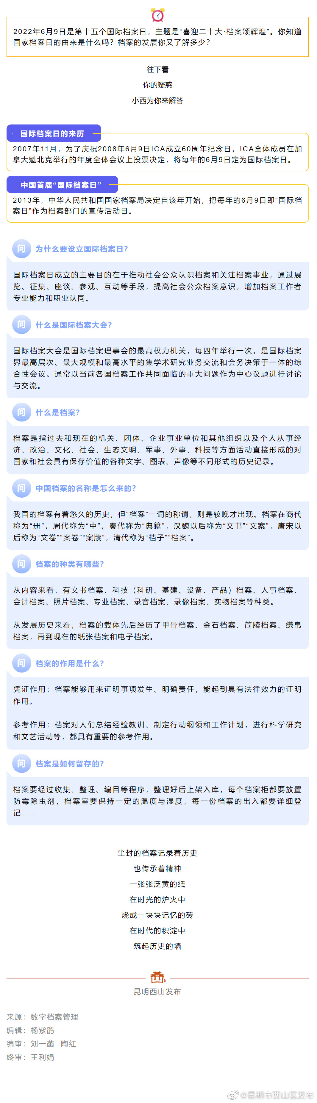 国际档案日小知识，你都get了吗？