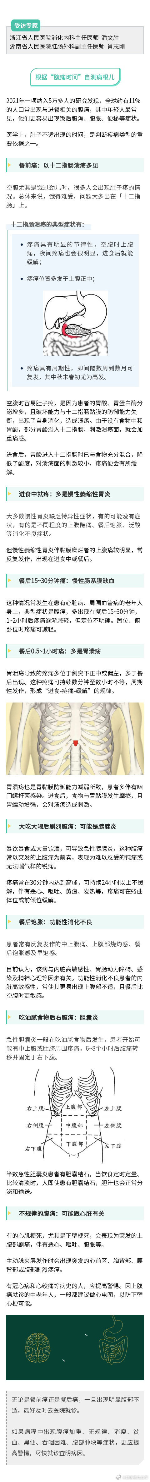根据肚子疼的时间自查原因