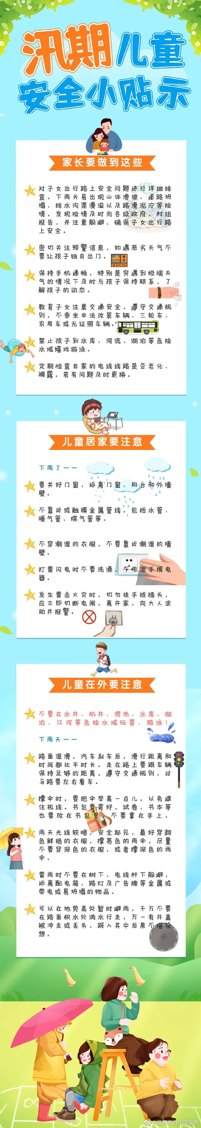 汛期儿童安全小贴士