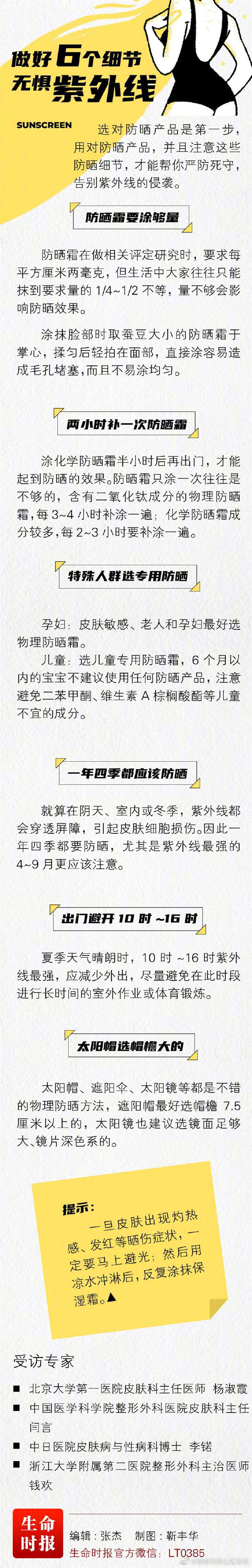 涂防晒霜要选在出门前半小时