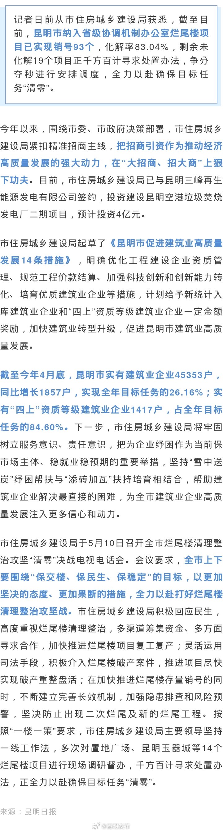 化解率超八成！昆明烂尾楼化解又有新进展