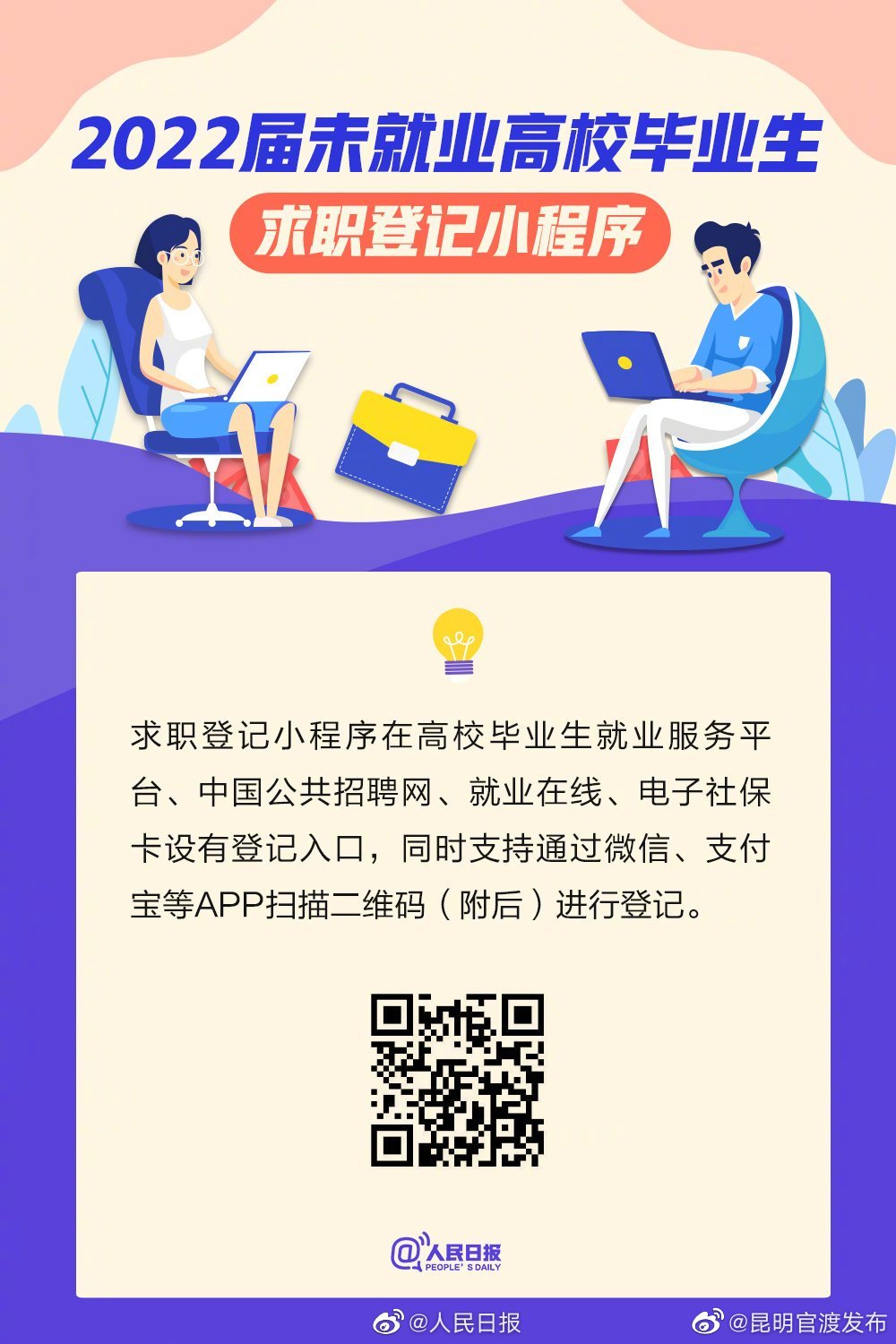2022届未就业毕业生求职登记小程序开通