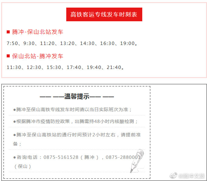 腾冲至保山高铁客运专线开通