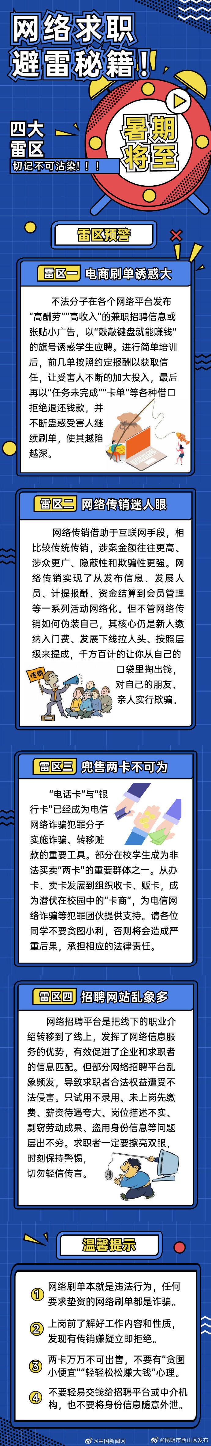 关注！假期兼职小心4类网络诈骗