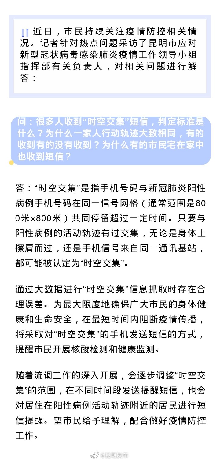 热点问题权威解答(1) | “宅”在家中也会收到“时空交集”短信提示？