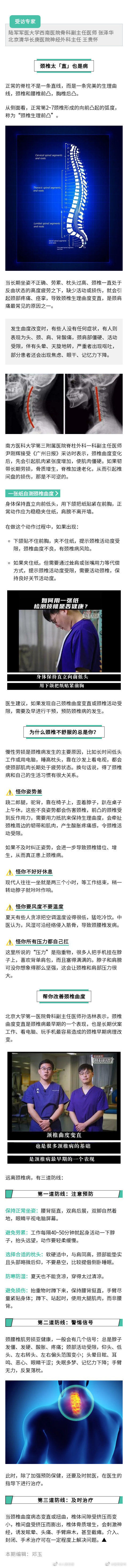 一张纸检测颈椎是否健康