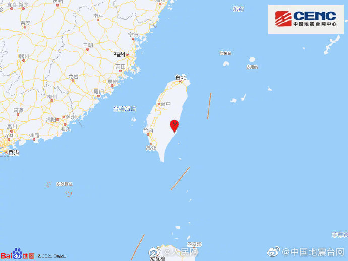 台湾花莲县发生6.9级地震