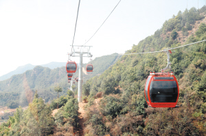轿子山景区两条索道开始调试