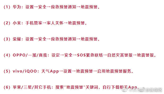 扩散！你手机地震预警功能开了吗