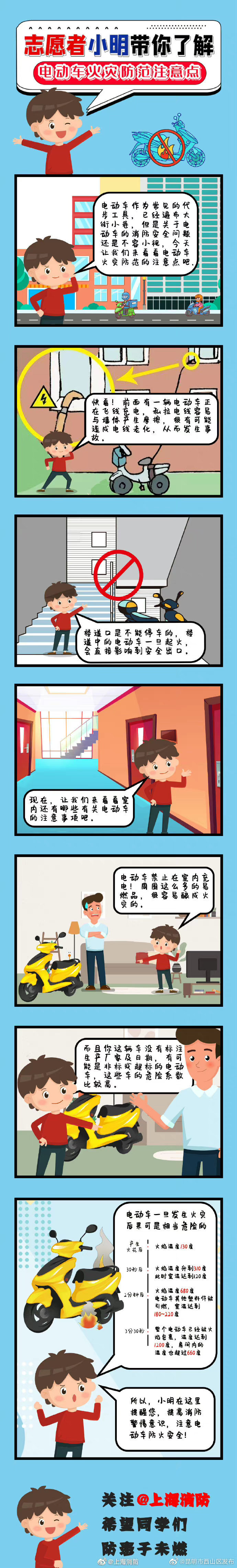 漫说丨志愿者小明带你了解电动车火灾防范注意点