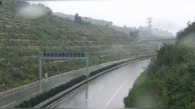 雨天开车不减速 小车旋转了三圈才停下来