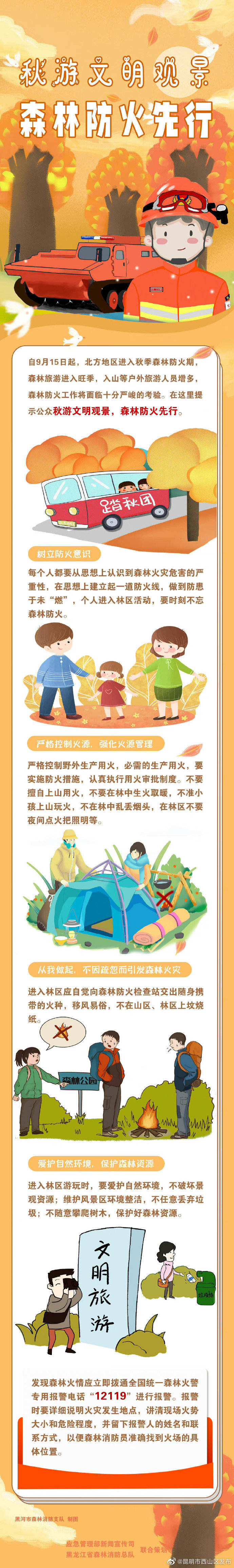 秋游文明观景 森林防火先行