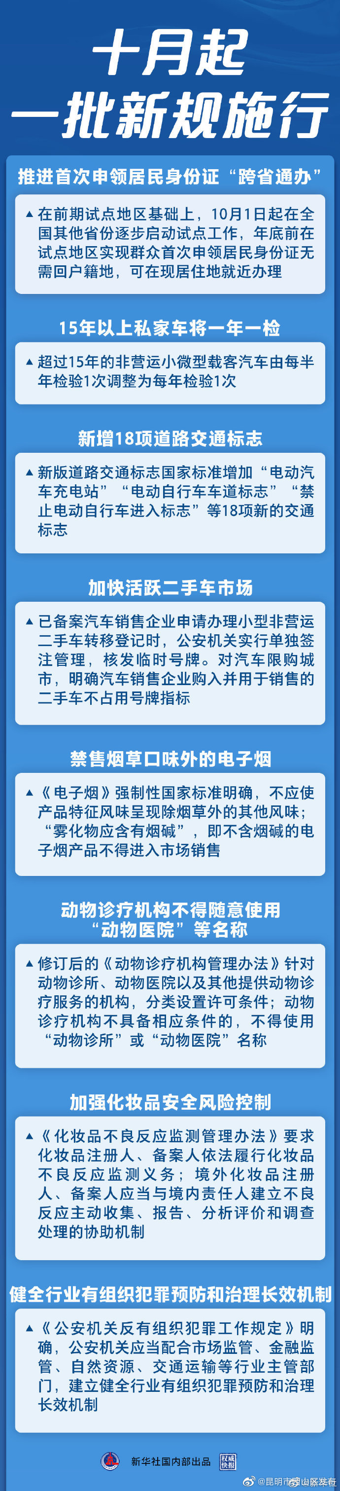 这批新规十月起施行