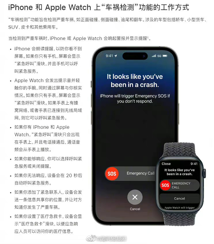 苹果回应车祸检测无法被触发