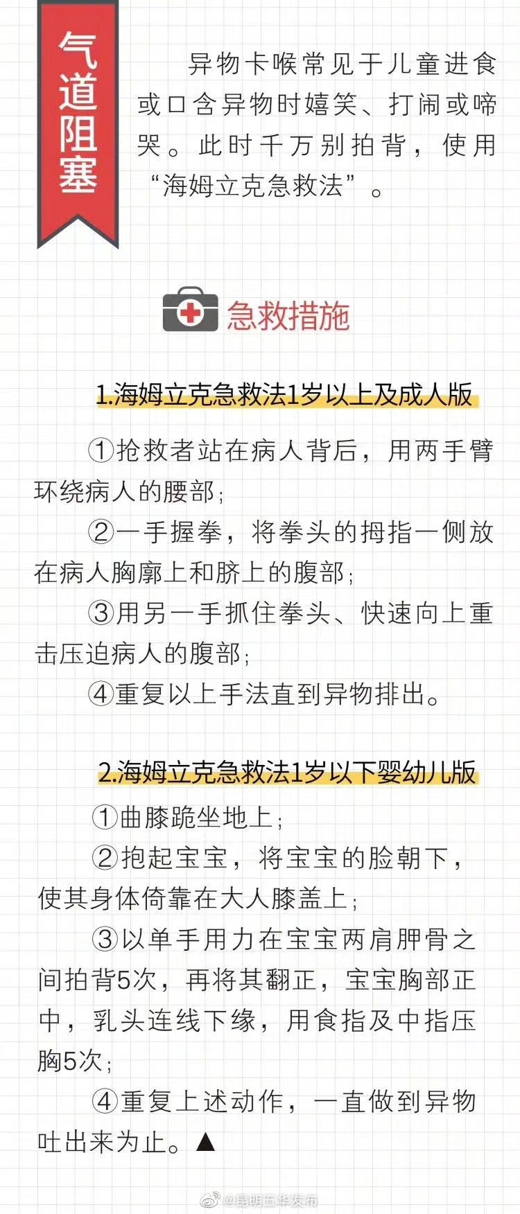 异物卡喉时的急救步骤