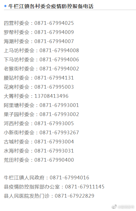 牛栏江镇临时取消四营、白龙桥、小新街赶集活动的通知