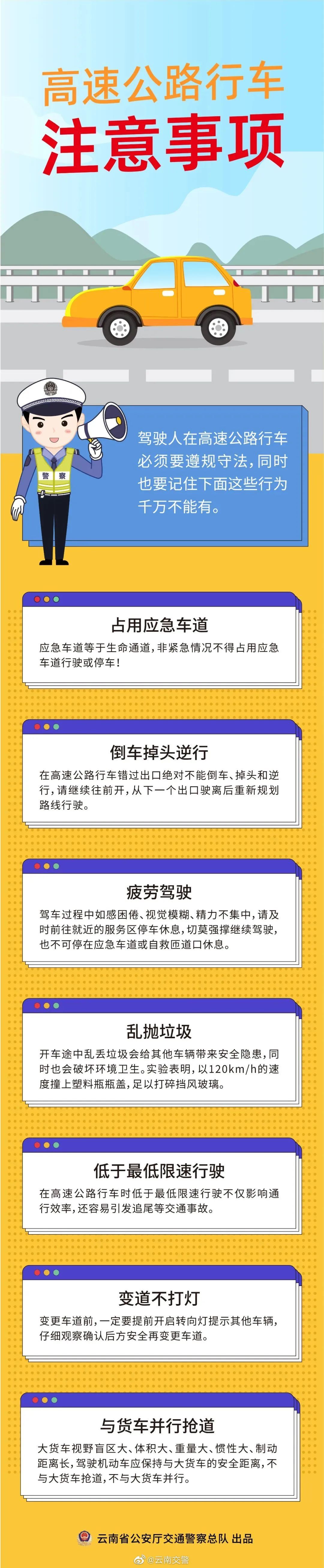 安全提示丨高速公路行车注意事项