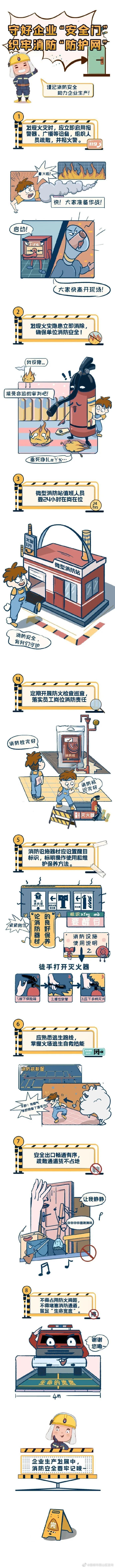 守好企业“安全门” 织牢消防“防护网”