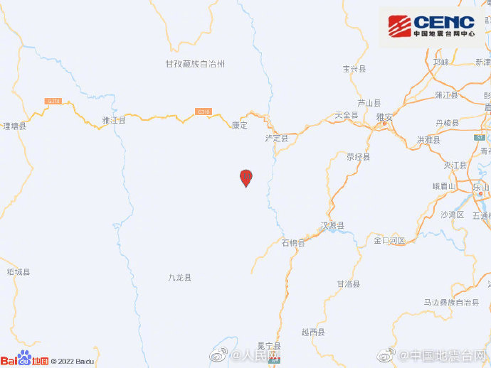 四川泸定4.3级地震