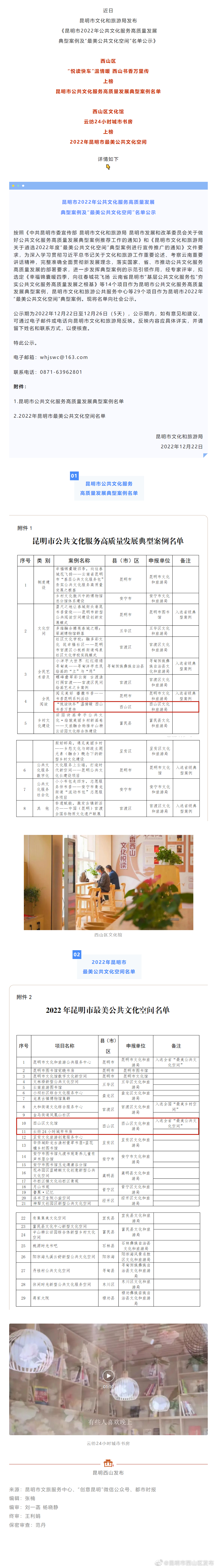 这份市级名单公示！西山区3项上榜→