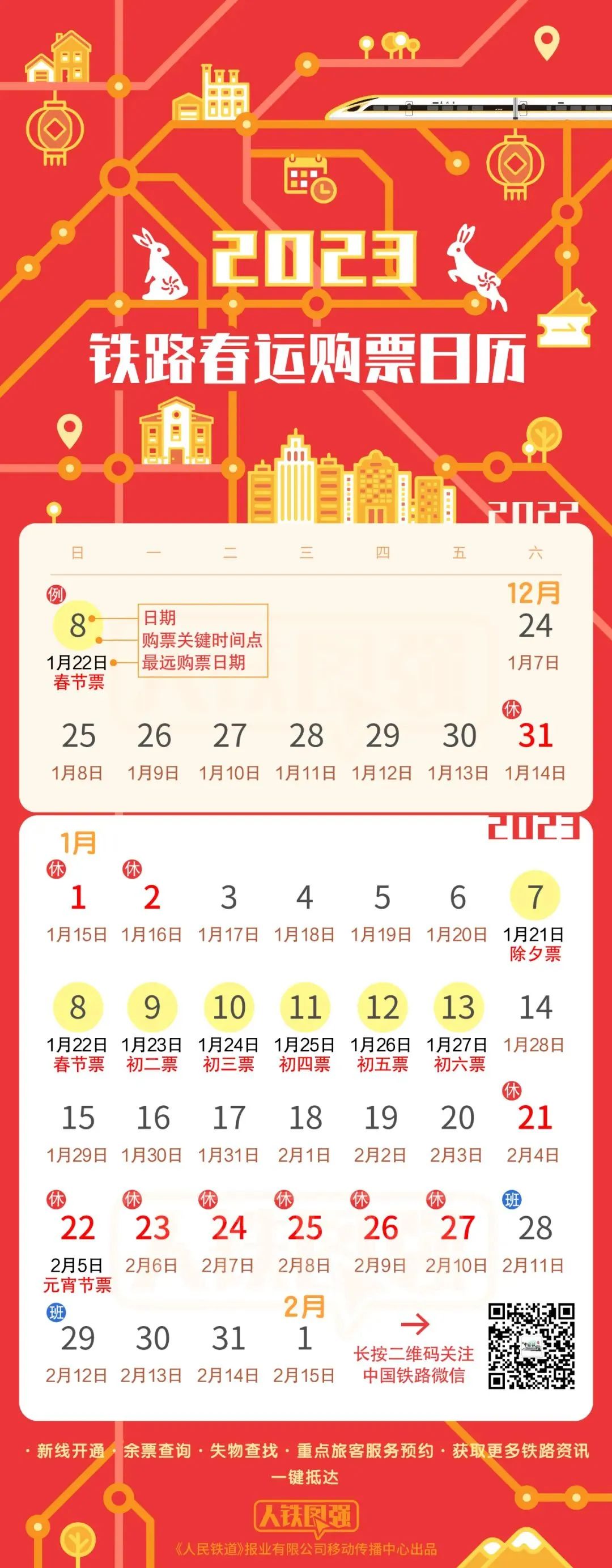 收藏！春运购票日历出炉