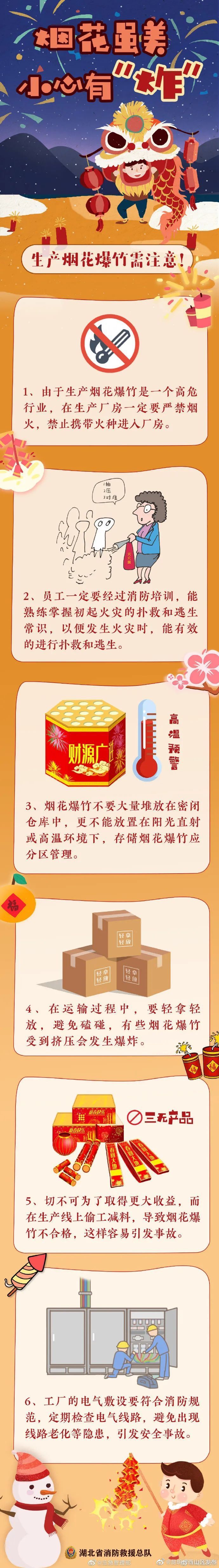 烟花虽美丽，安全要牢记