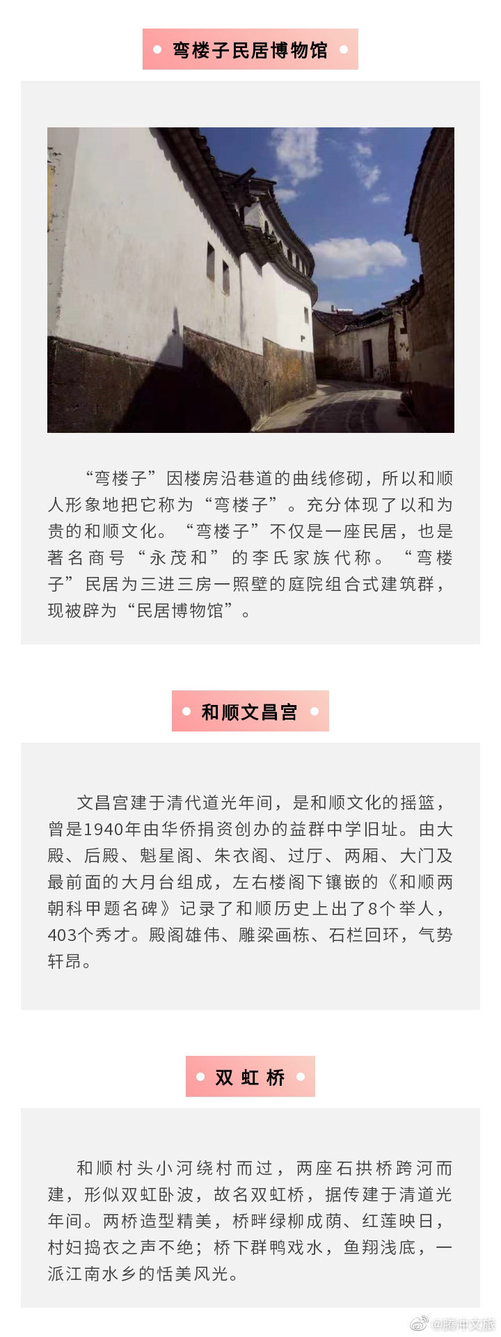 腾冲文旅微博