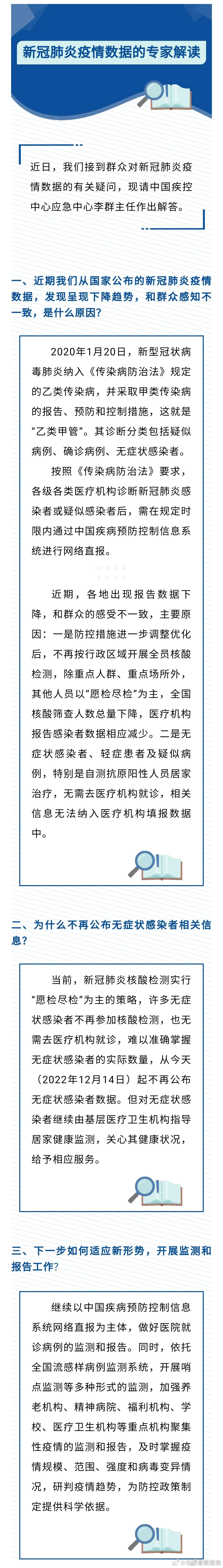 为什么不再公布无症状感染者相关信息中疾控解读来了