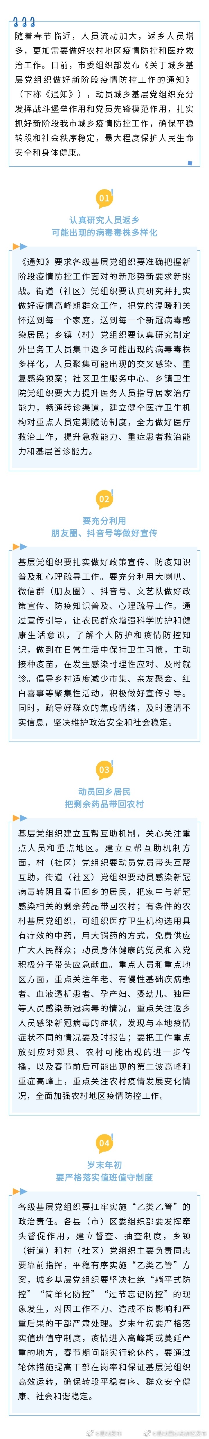 动员回乡居民把剩余药品带回农村！昆明市发文明确春节期间农村疫情防控工作