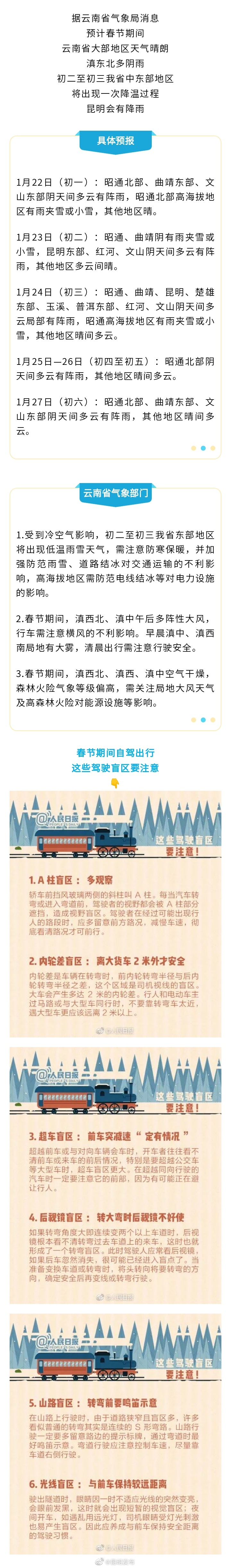 出门勤带伞！春节期间，昆明会有阵雨