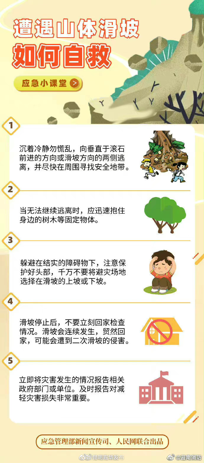 遭遇山体滑坡如何自救