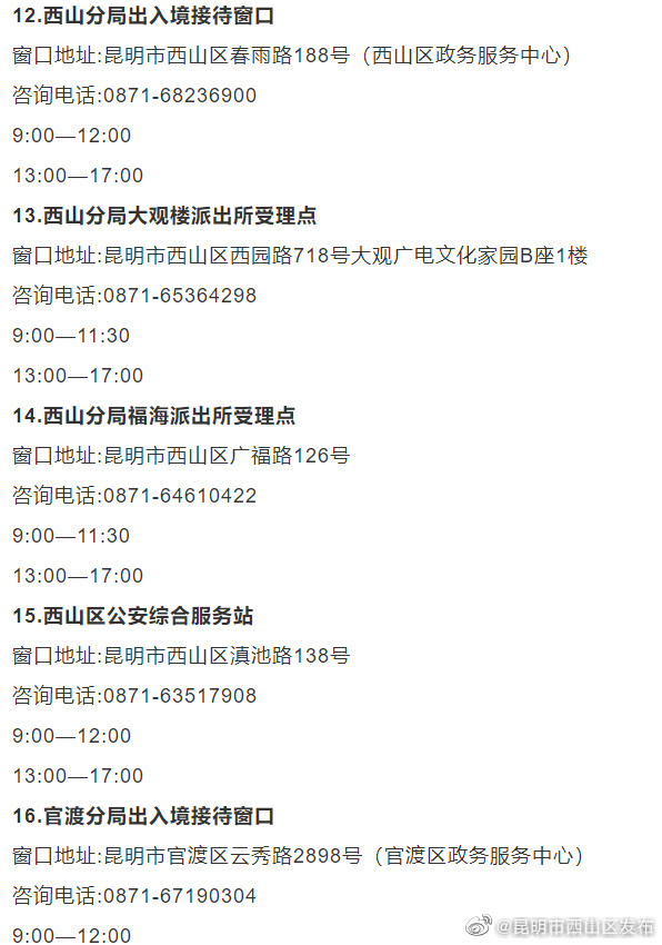 昆明市西山区发布