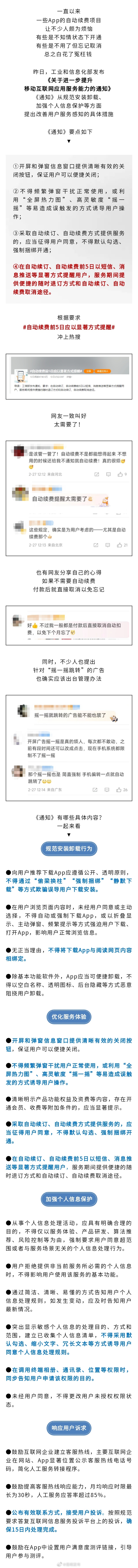 “开屏广告难关闭” “无提醒自动续费” ？工信部出手！