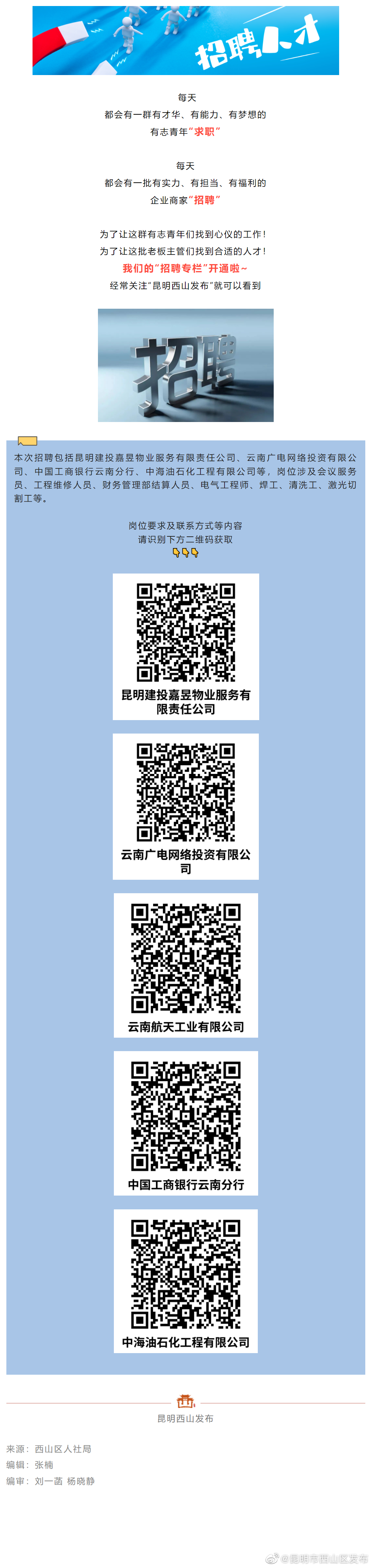 招聘 | 最新！这有五则招聘信息，详情戳🧐