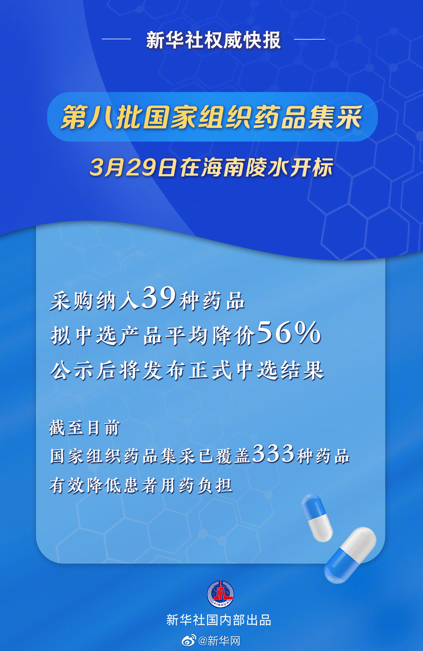肝素类产品首次纳入国家药品集采第八批国家组织药品集采平均降价56%