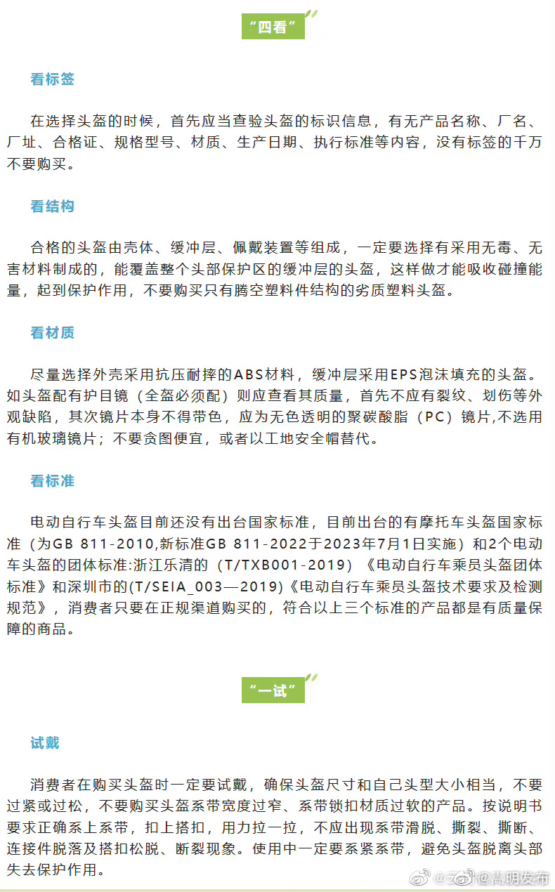 云南省市场监管局对电动自行车头盔发出消费提示