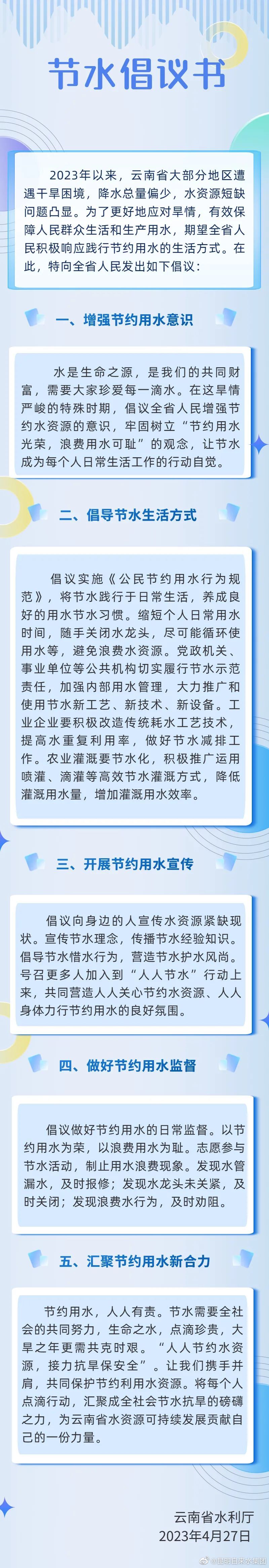 节水倡议书