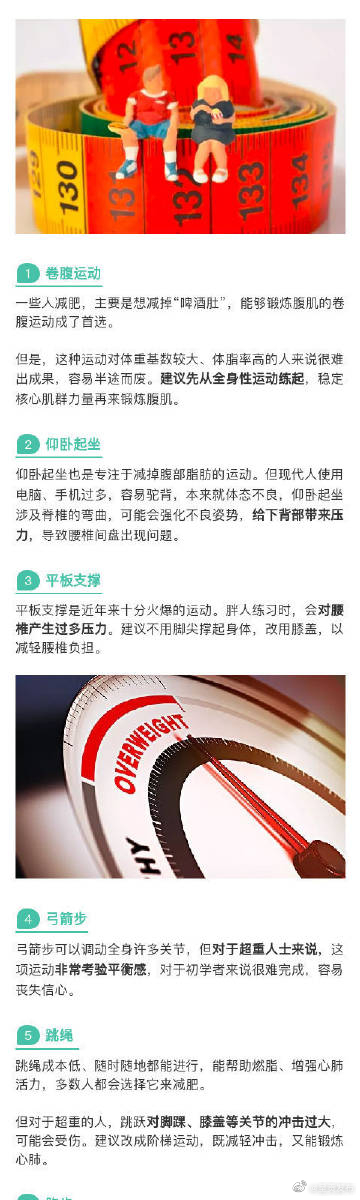 8类运动不适合大基数减肥