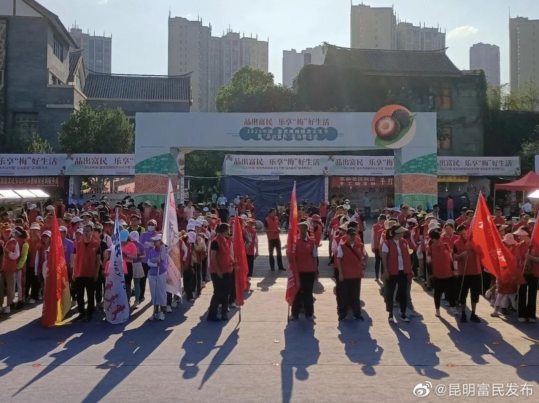 富民县举行2023中国•富民杨梅旅游文化节“健康健步走”活动