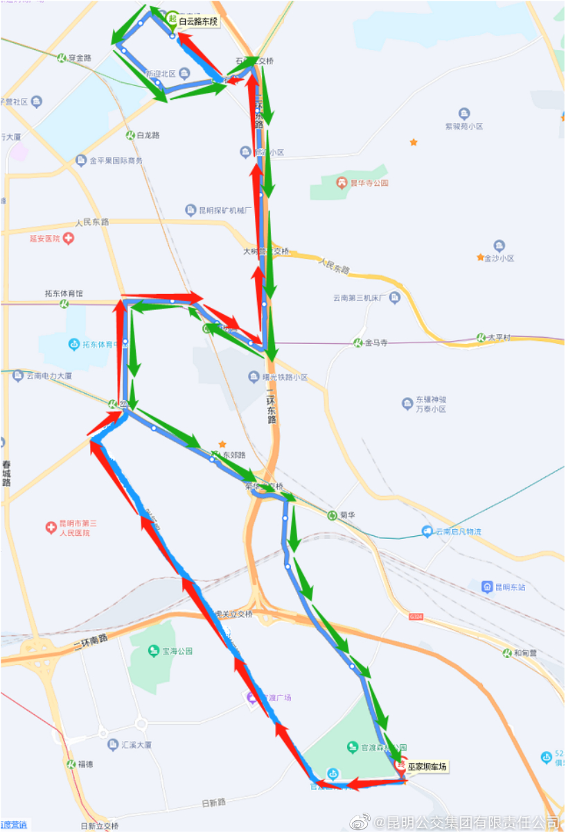 菊华立交桥下层安装限高杆,昆明公交254路调整走向