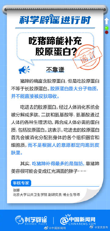 注意！吃猪蹄并不能补充胶原蛋白