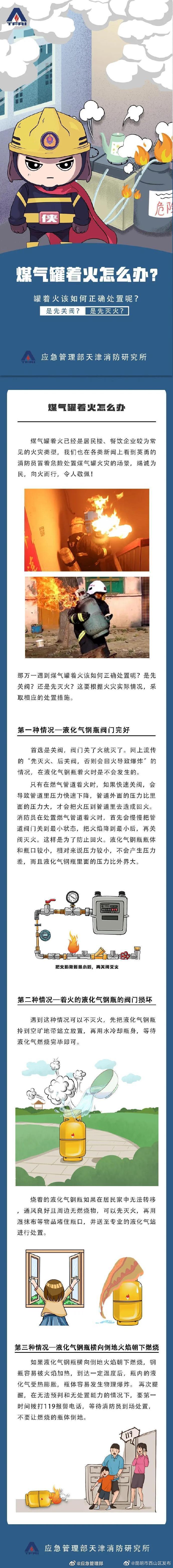 煤气罐着火该怎么办？