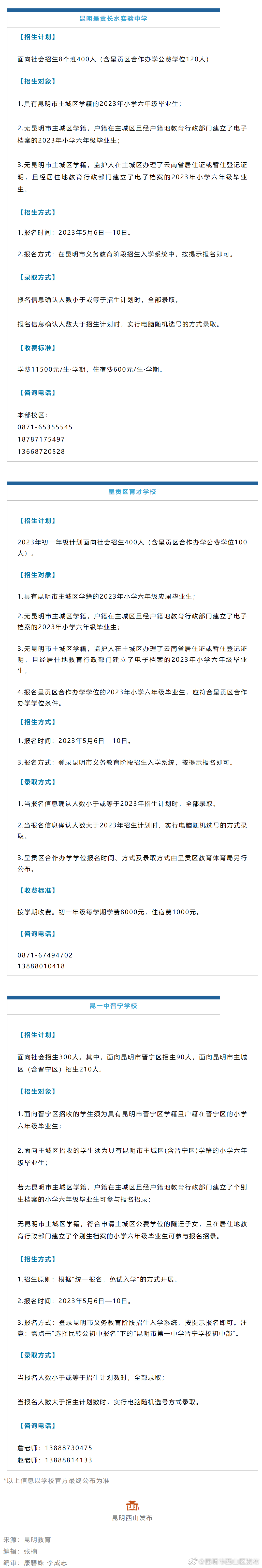 昆明市西山区发布