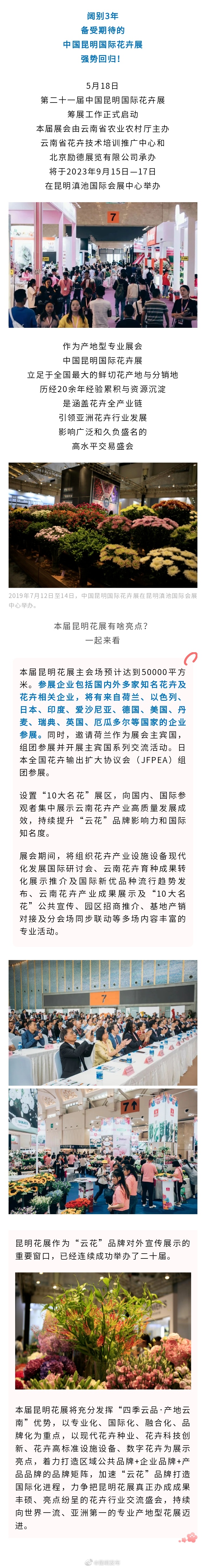 阔别3年 中国昆明国际花卉展回归！