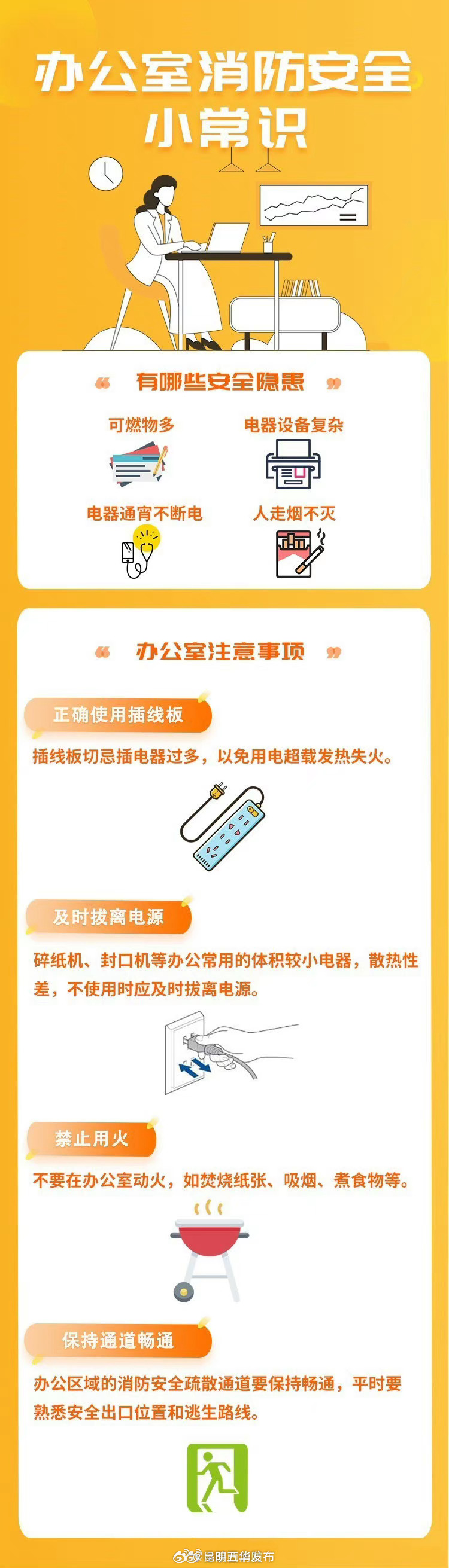 办公室消防安全提醒
